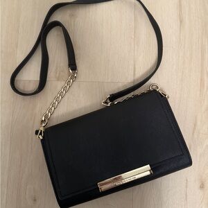 Kate Spade Camila Small Make it Mine Black Leather Crossbody Bag with 2 Flaps